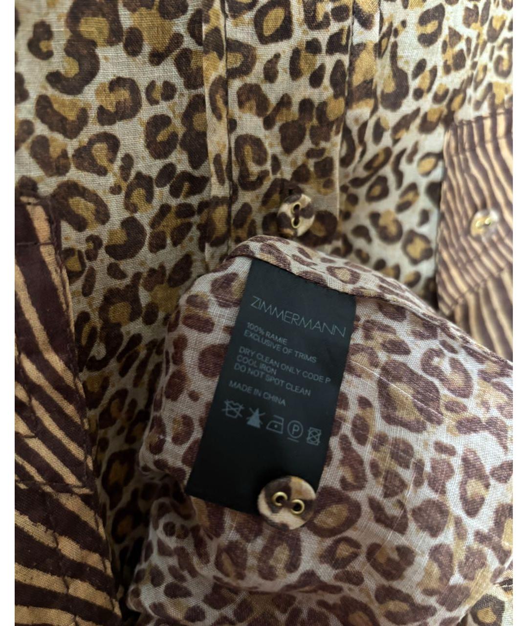 ZIMMERMANN Горчичная льняная рубашка, фото 6