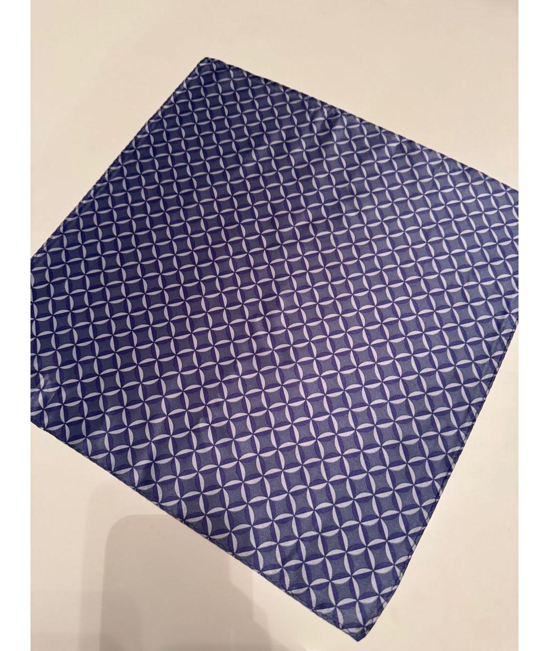 BRIONI Синий шелковый платок, фото 2