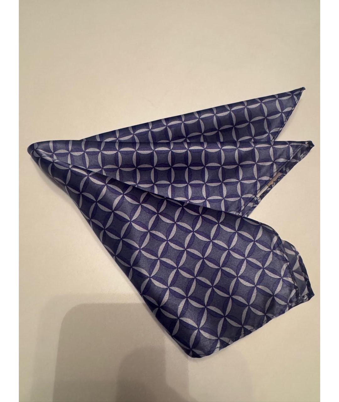 BRIONI Синий шелковый платок, фото 6