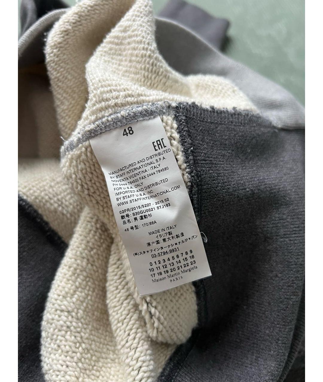 MAISON MARGIELA Серый хлопковый спортивный костюм, фото 8