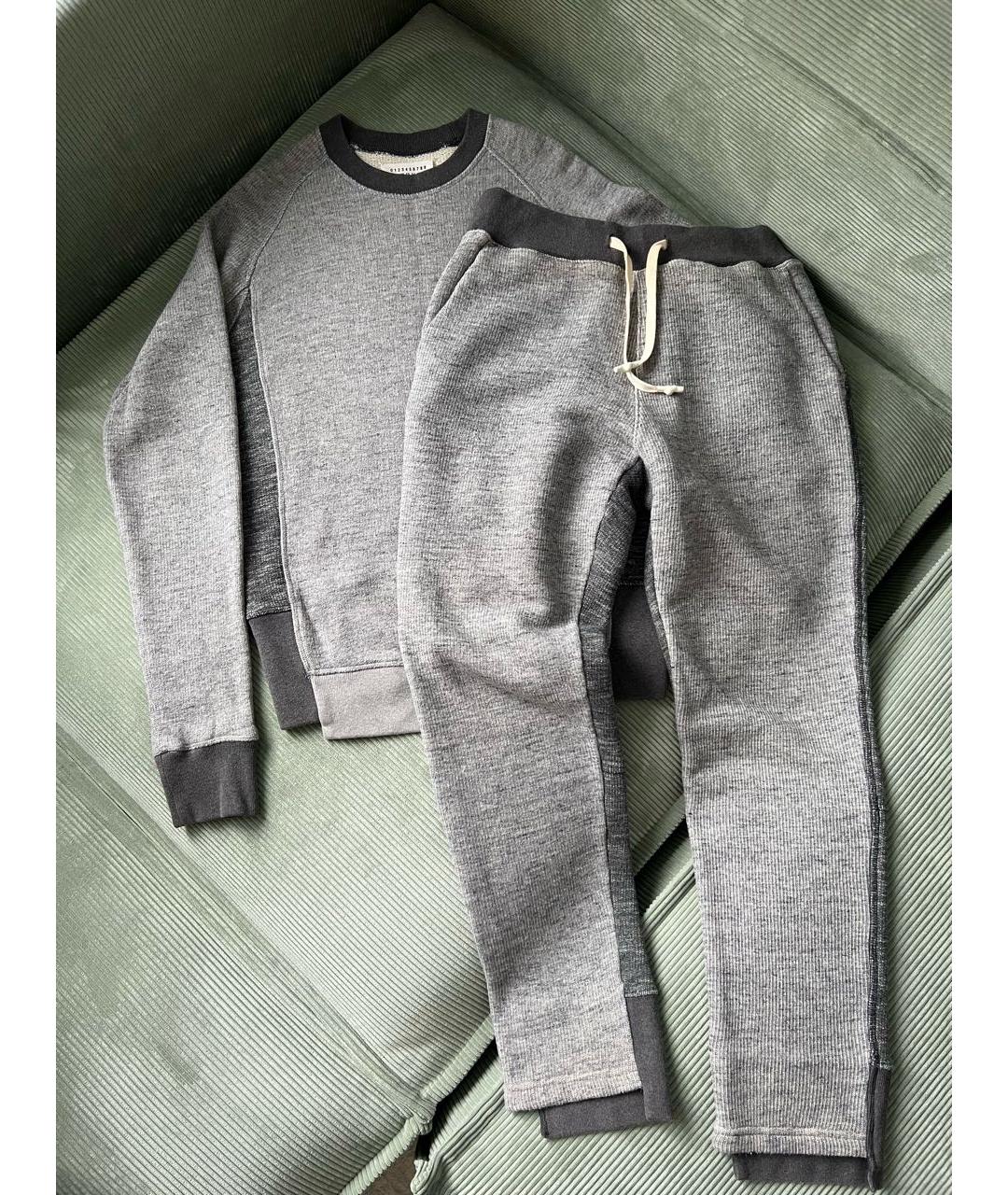MAISON MARGIELA Серый хлопковый спортивный костюм, фото 9