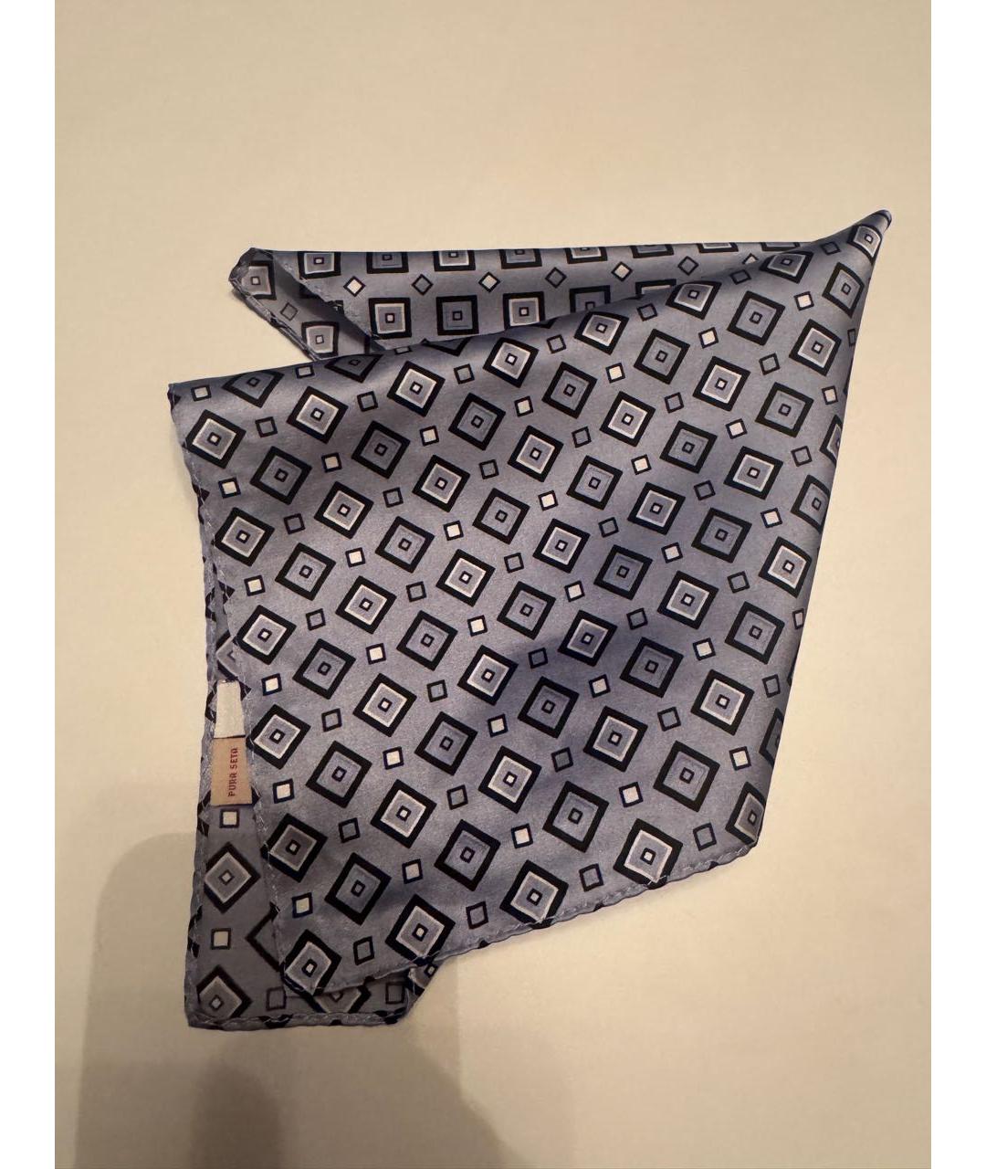 BRIONI Синий шелковый платок, фото 4