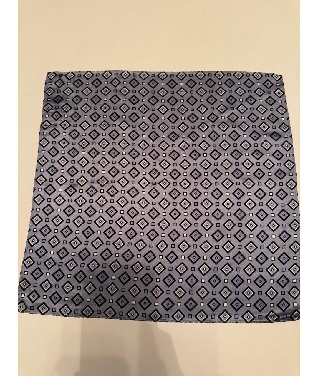 BRIONI Синий шелковый платок, фото 6