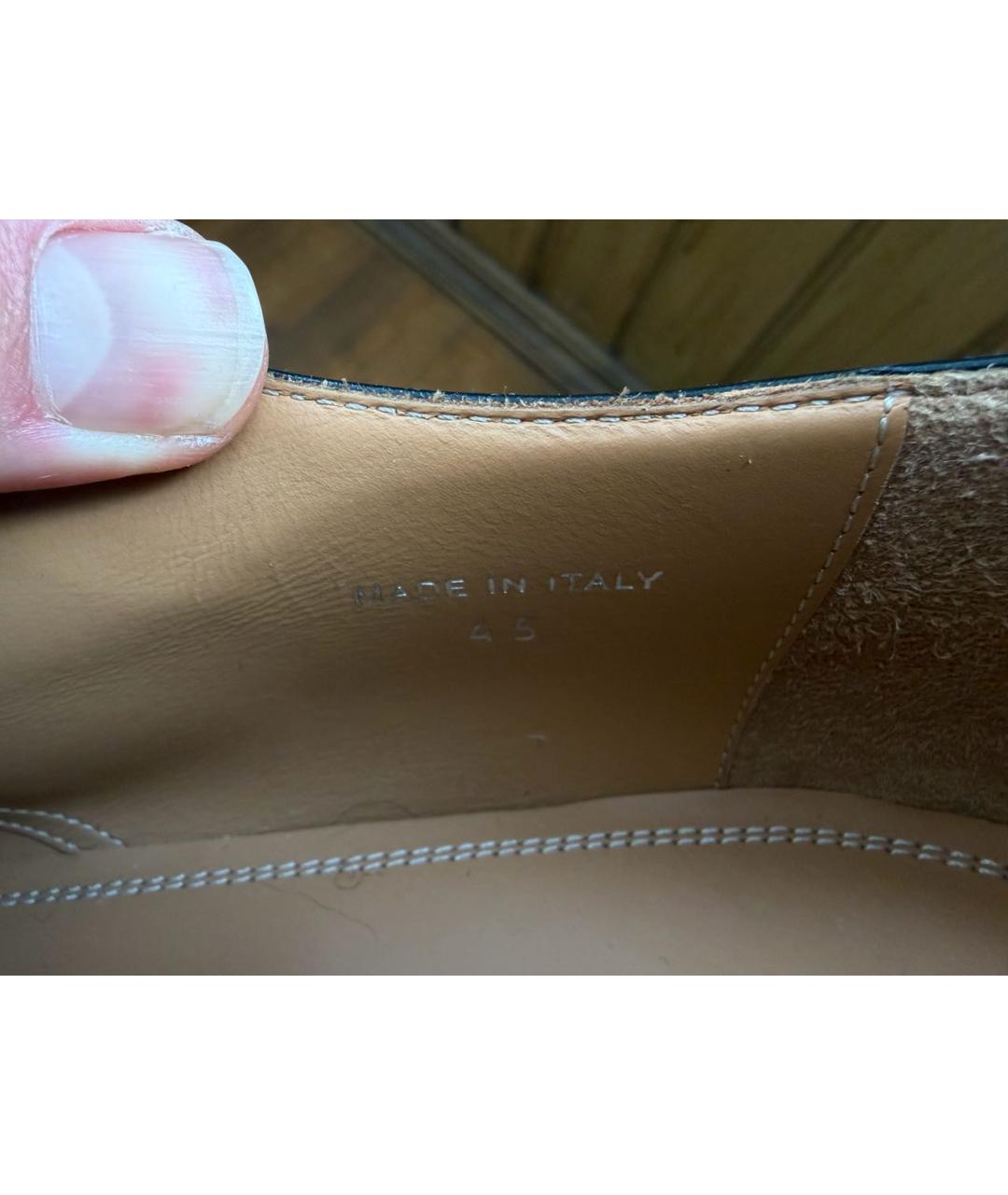 MAISON MARGIELA Черные кожаные лоферы, фото 5