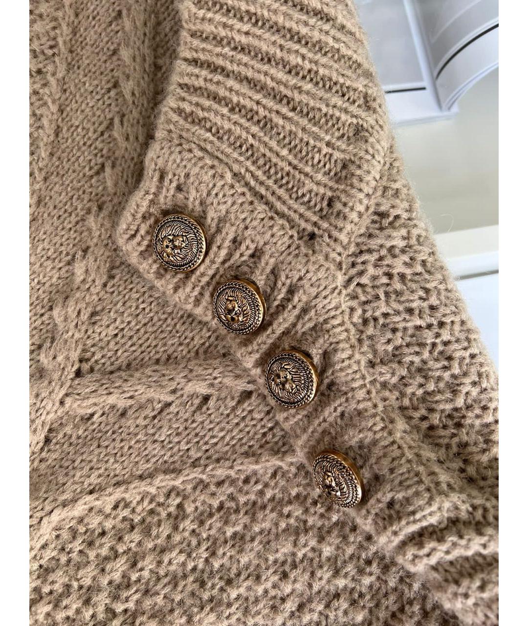BALMAIN Коричневый джемпер / свитер, фото 2