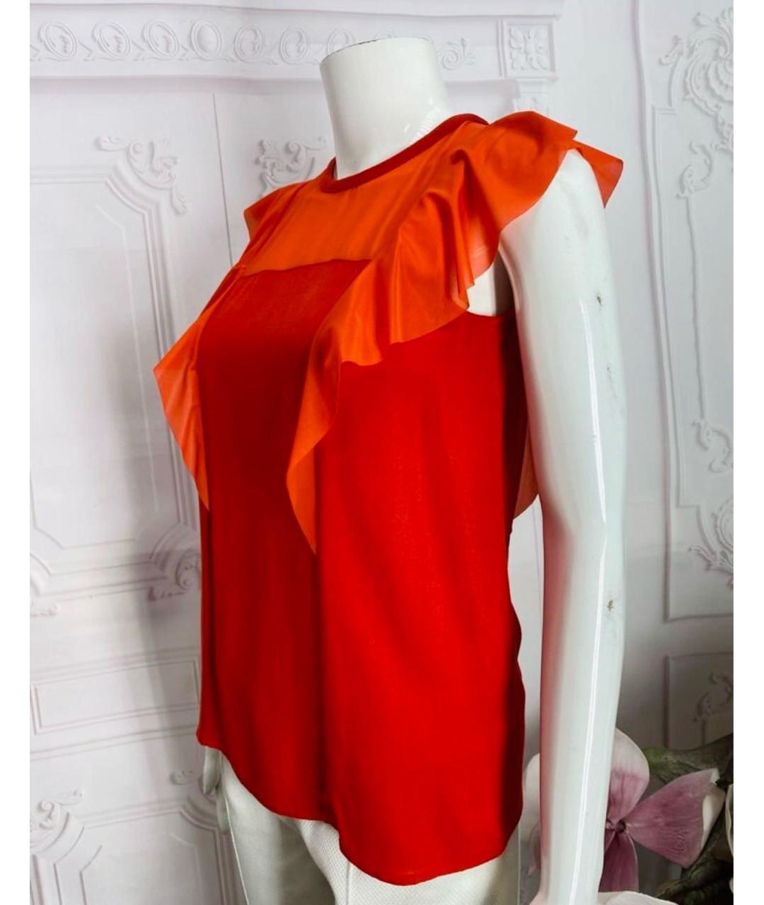PINKO Оранжевая вискозная блузы, фото 4
