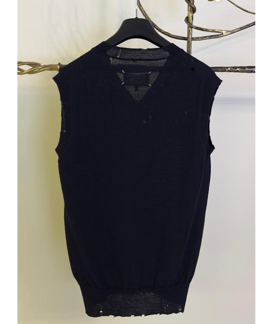 MAISON MARGIELA Темно-синий шерстяной жилет, фото 3