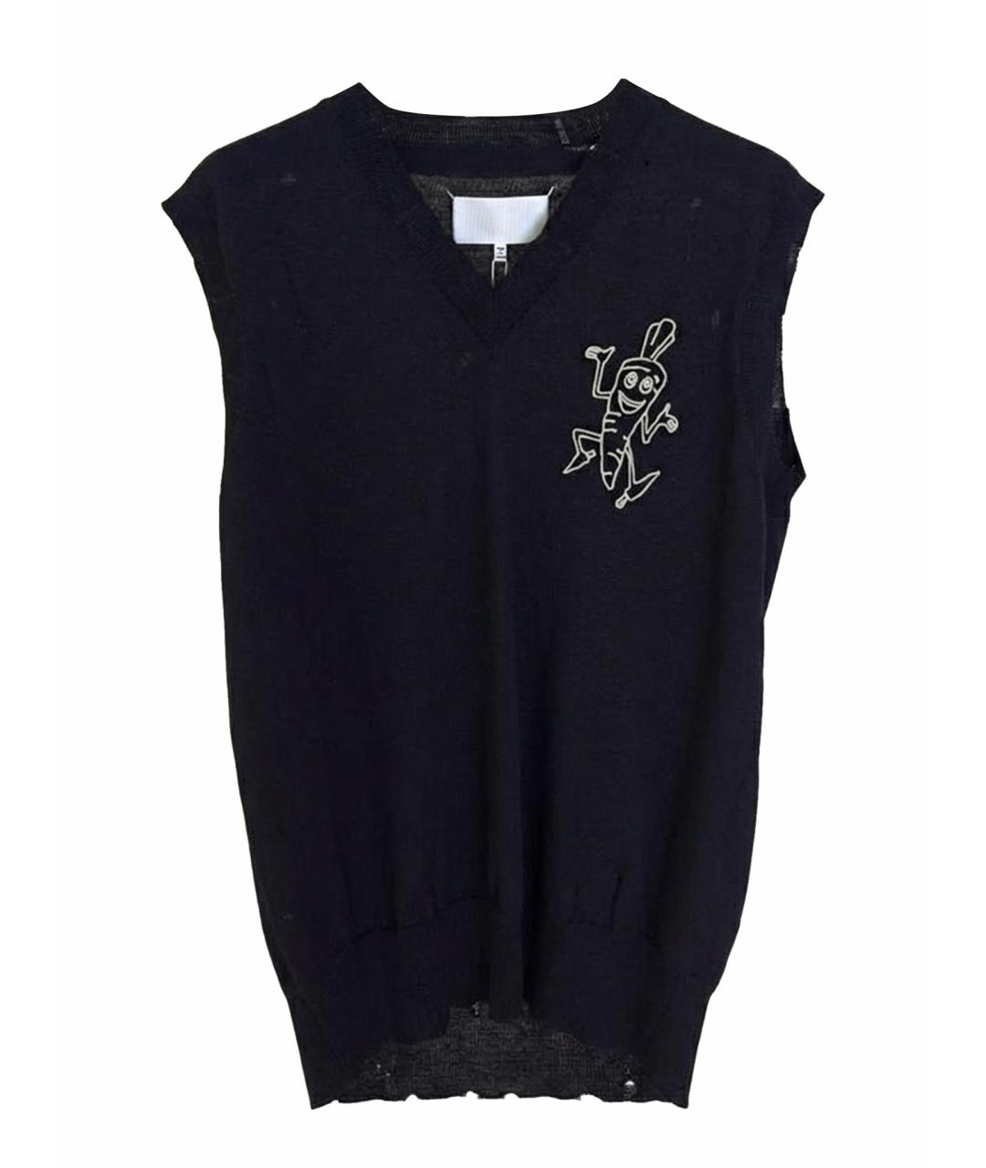 MAISON MARGIELA Темно-синий шерстяной жилет, фото 1