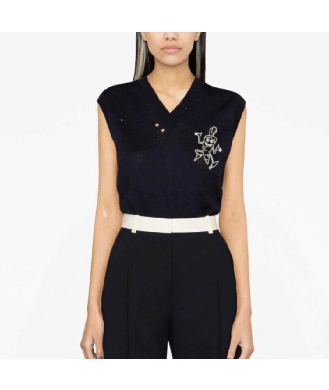 MAISON MARGIELA Темно-синий шерстяной жилет, фото 7