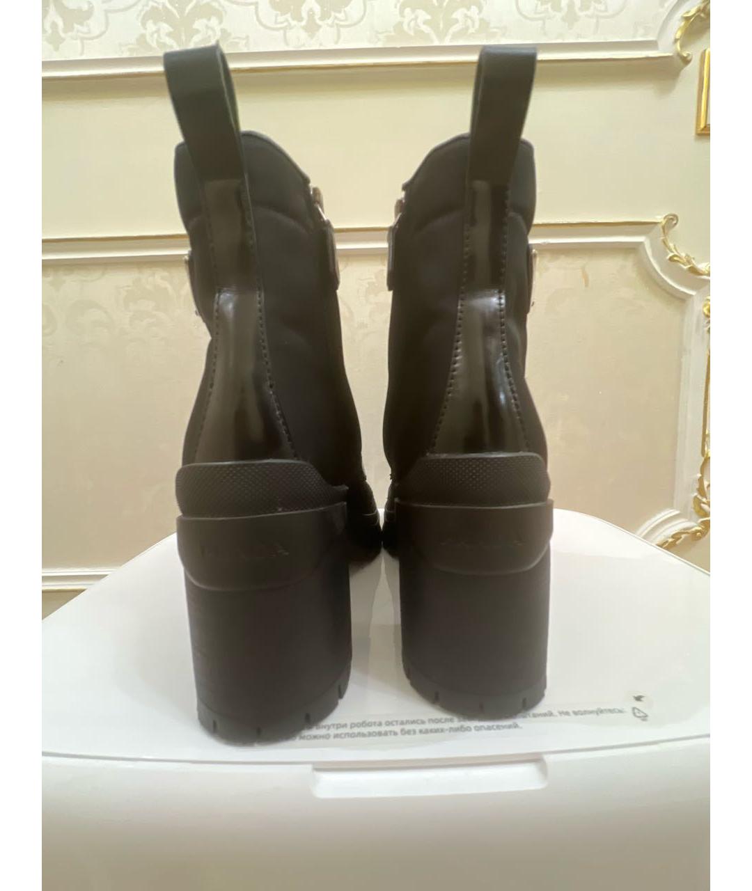 PRADA Черные кожаные ботильоны, фото 4