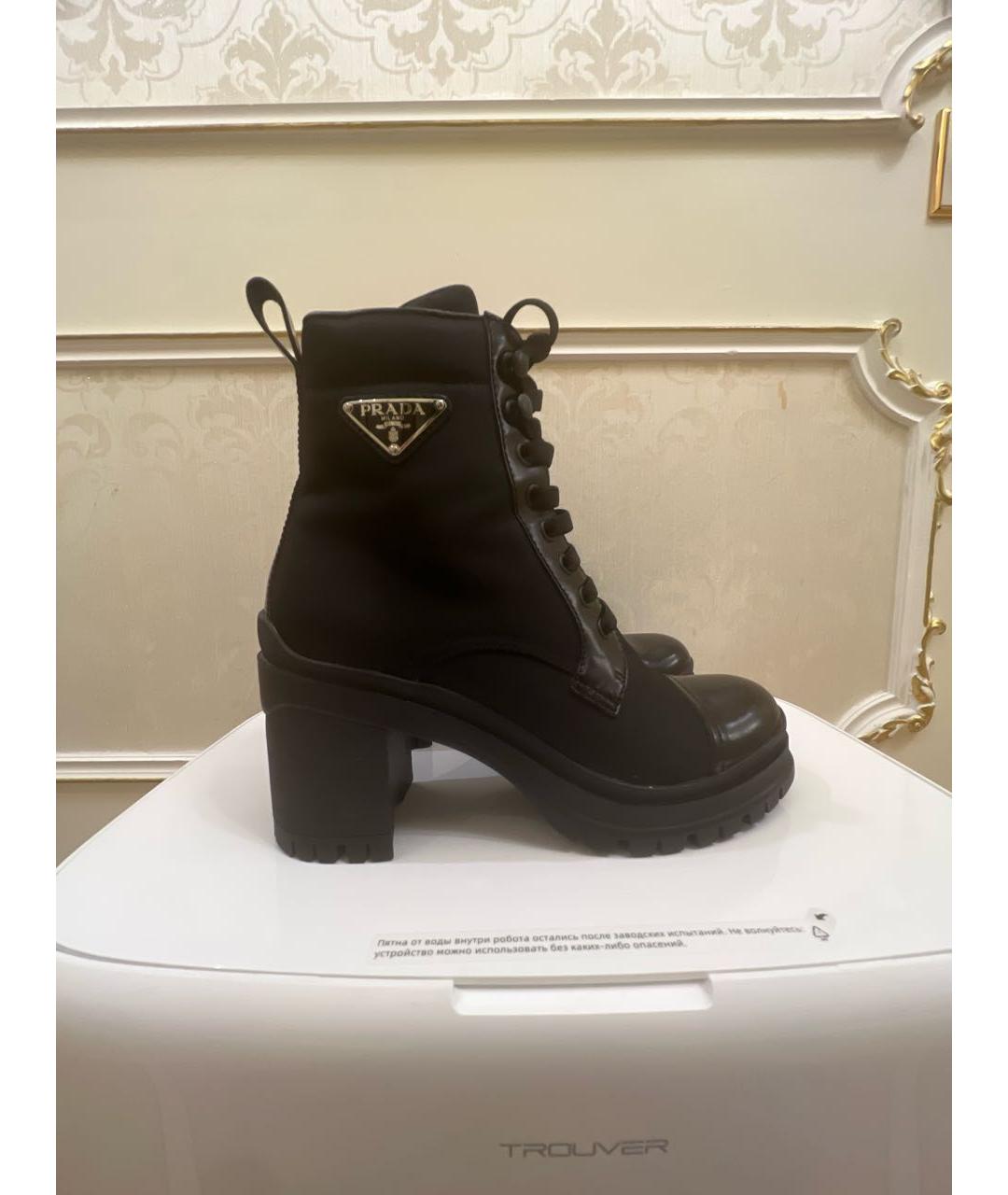 PRADA Черные кожаные ботильоны, фото 5