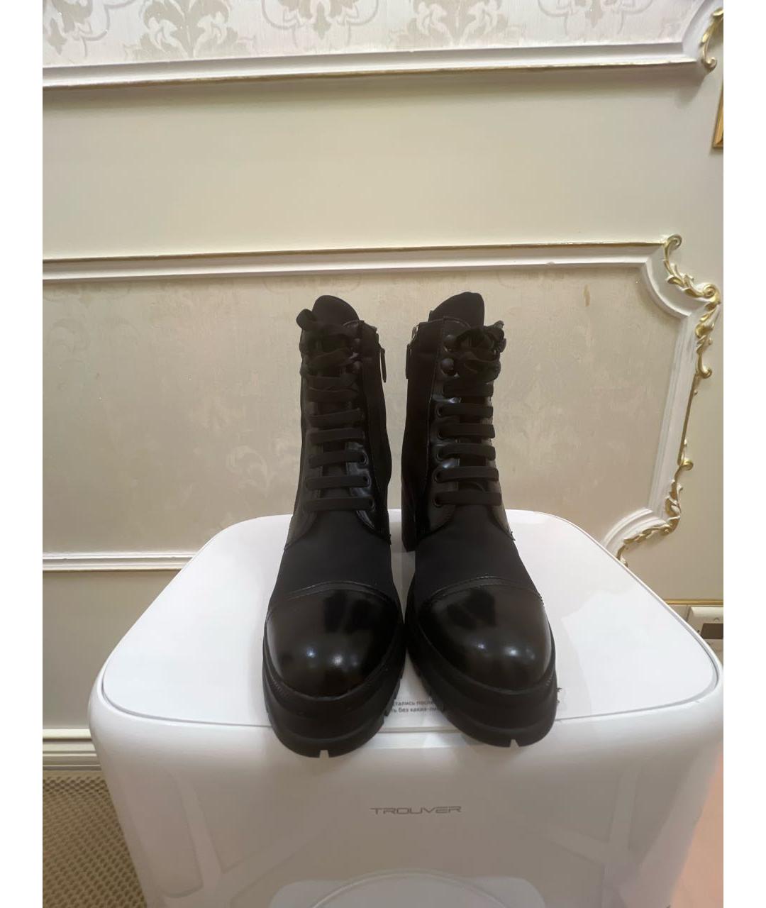 PRADA Черные кожаные ботильоны, фото 2