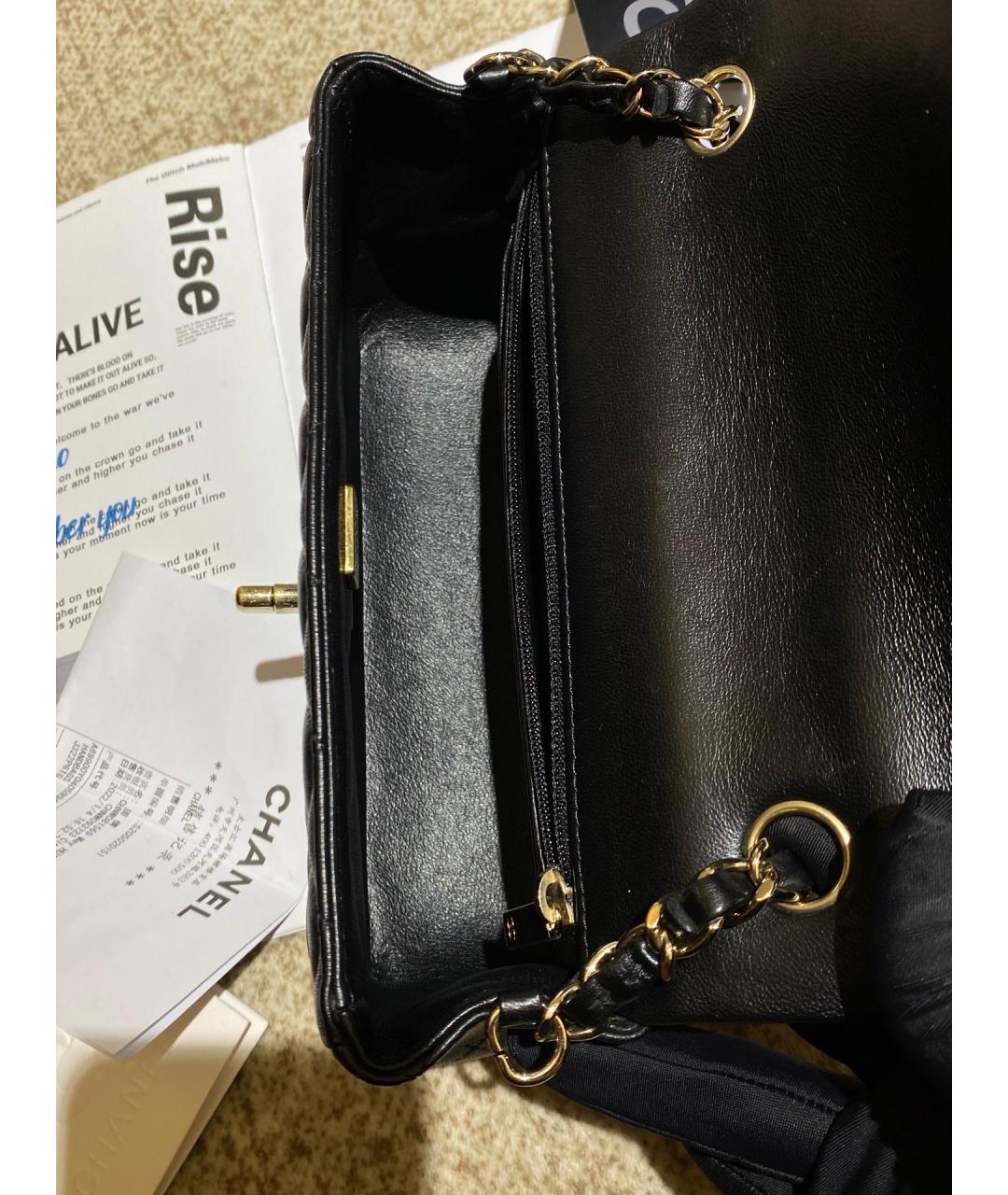 CHANEL Черная кожаная сумка через плечо, фото 5