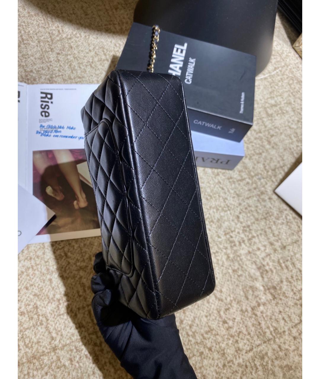 CHANEL Черная кожаная сумка через плечо, фото 3