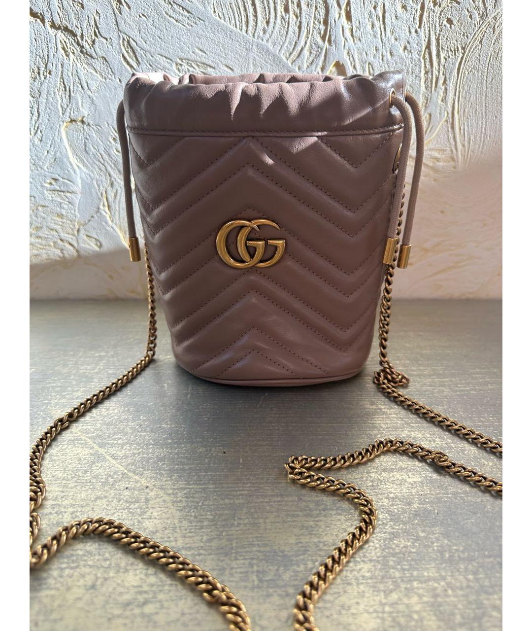 GUCCI Коричневая кожаная сумка через плечо, фото 5