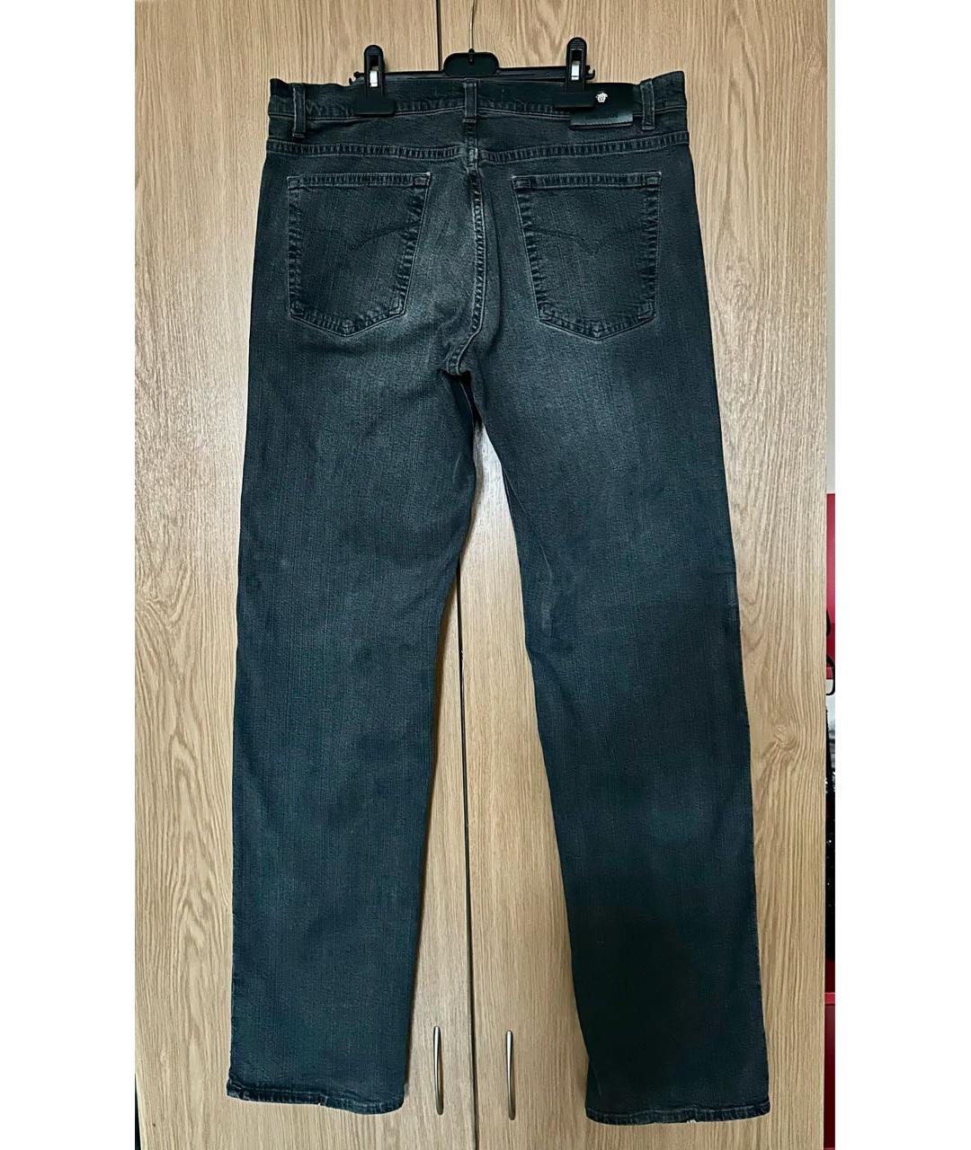 VERSACE JEANS COUTURE Серые хлопковые прямые джинсы, фото 2