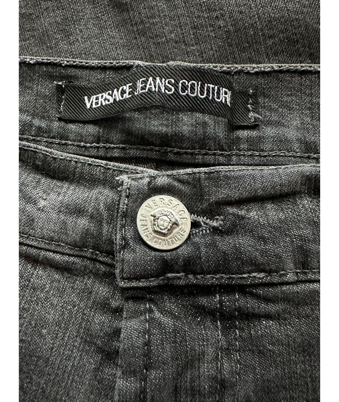 VERSACE JEANS COUTURE Серые хлопковые прямые джинсы, фото 6