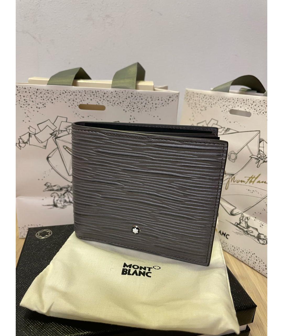 MONTBLANC Коричневый кожаный кошелек, фото 2