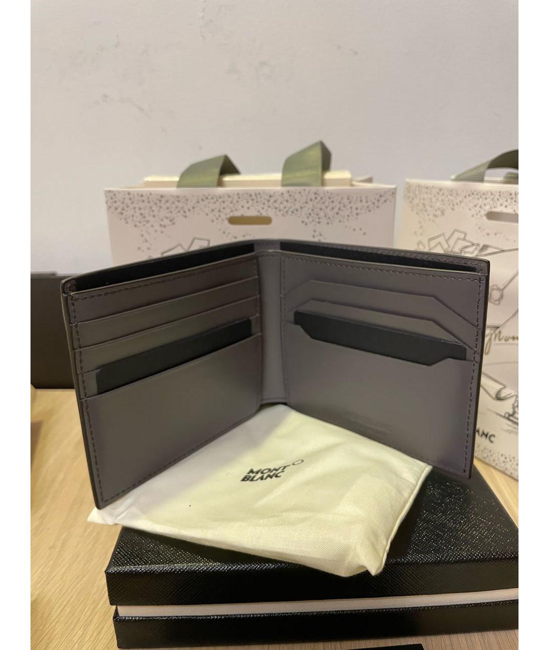 MONTBLANC Коричневый кожаный кошелек, фото 3