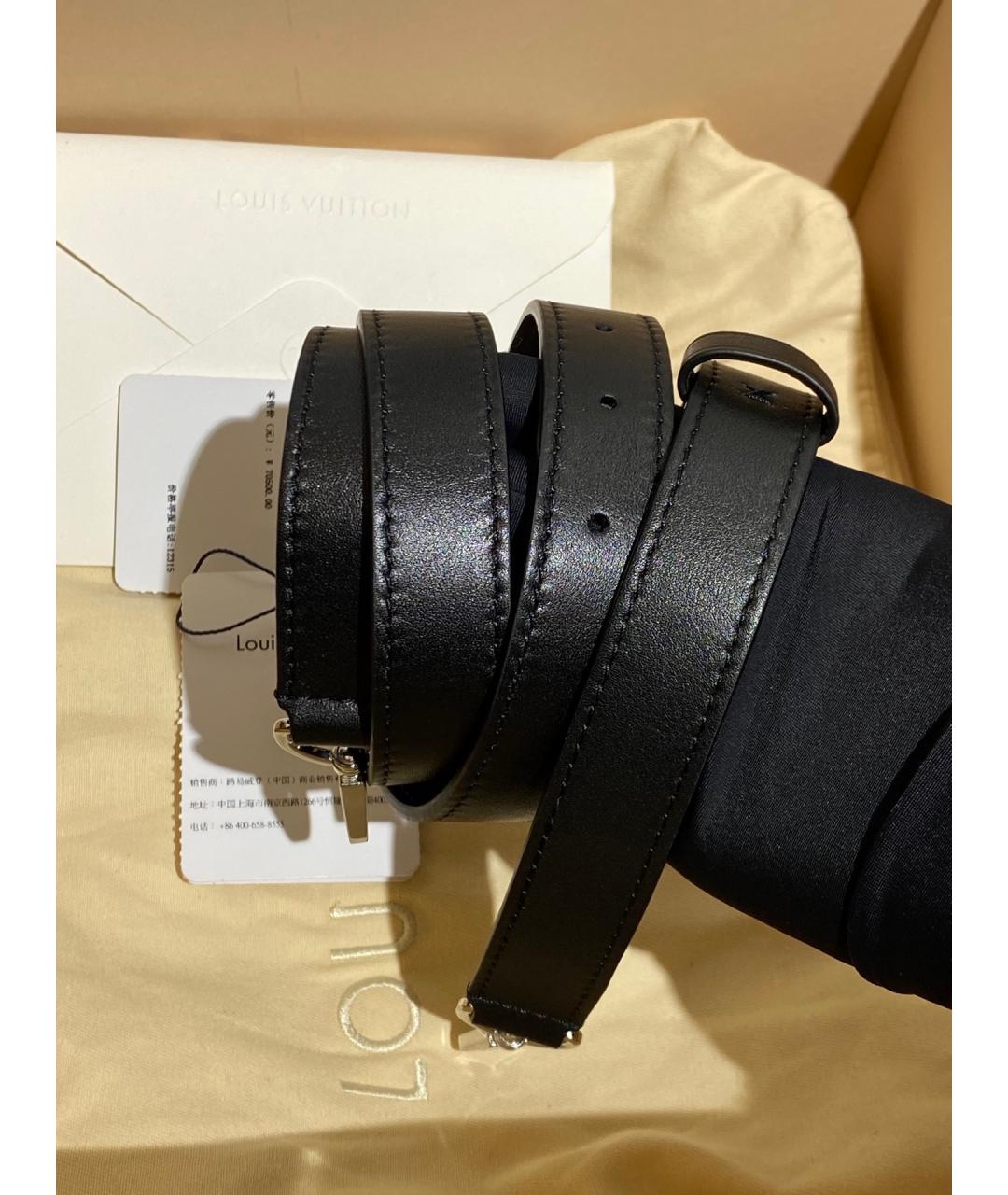 LOUIS VUITTON Черная кожаная сумка с короткими ручками, фото 6