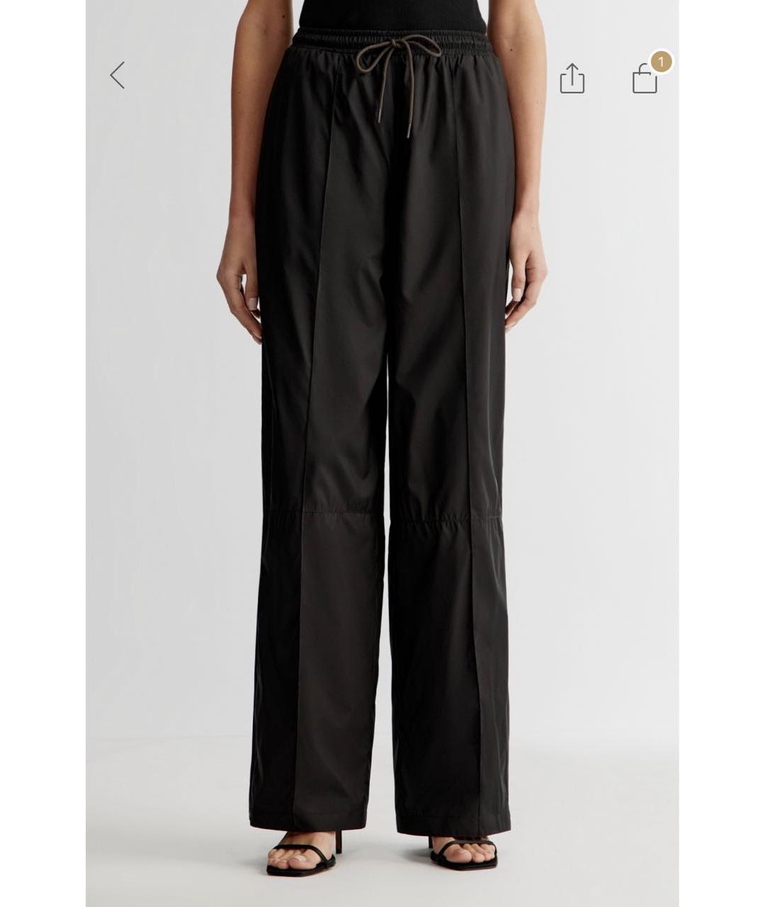 12 STOREEZ Черные полиэстеровые прямые брюки, фото 2