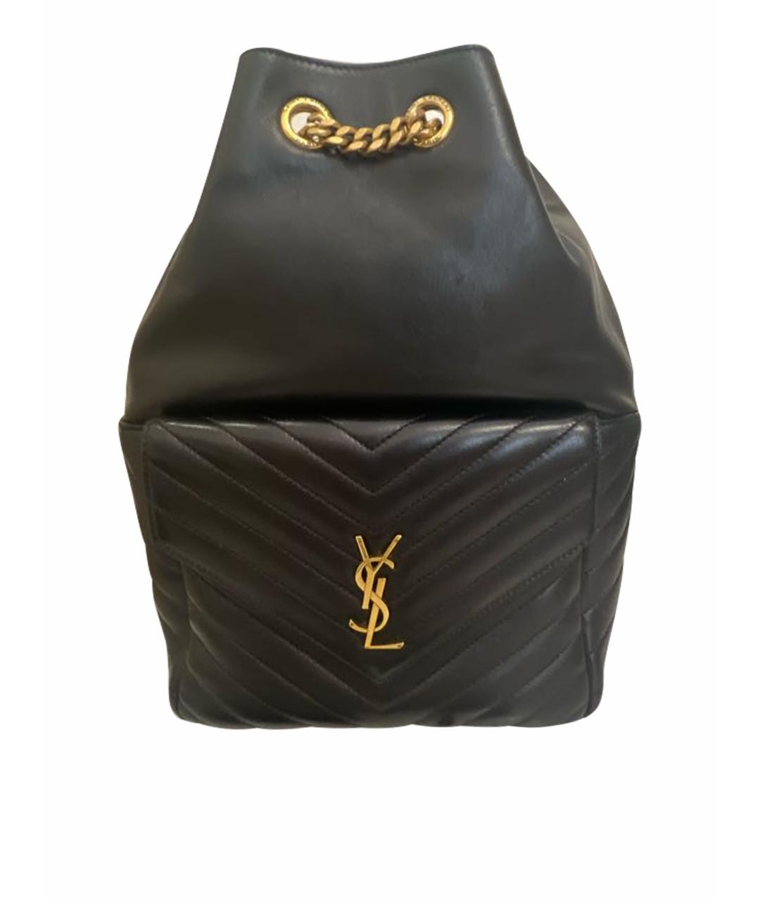 SAINT LAURENT Черный кожаный рюкзак, фото 1