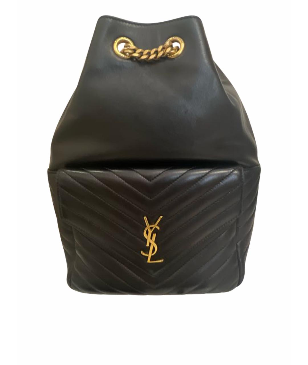 SAINT LAURENT Черный кожаный рюкзак, фото 5