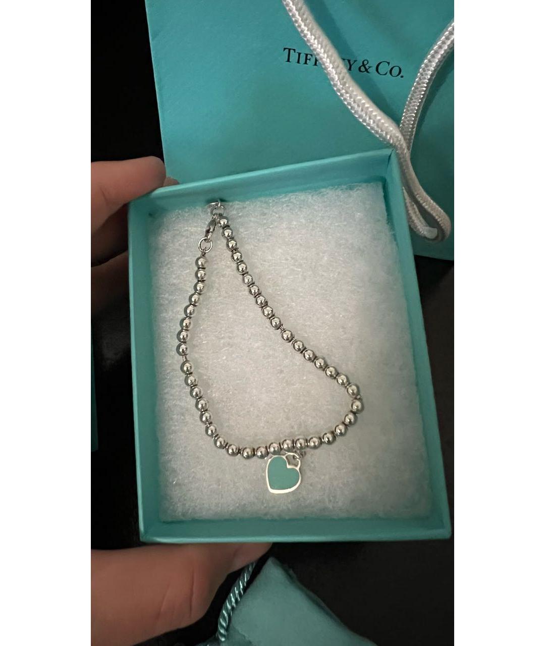 TIFFANY&CO Бирюзовый серебряный браслет, фото 3
