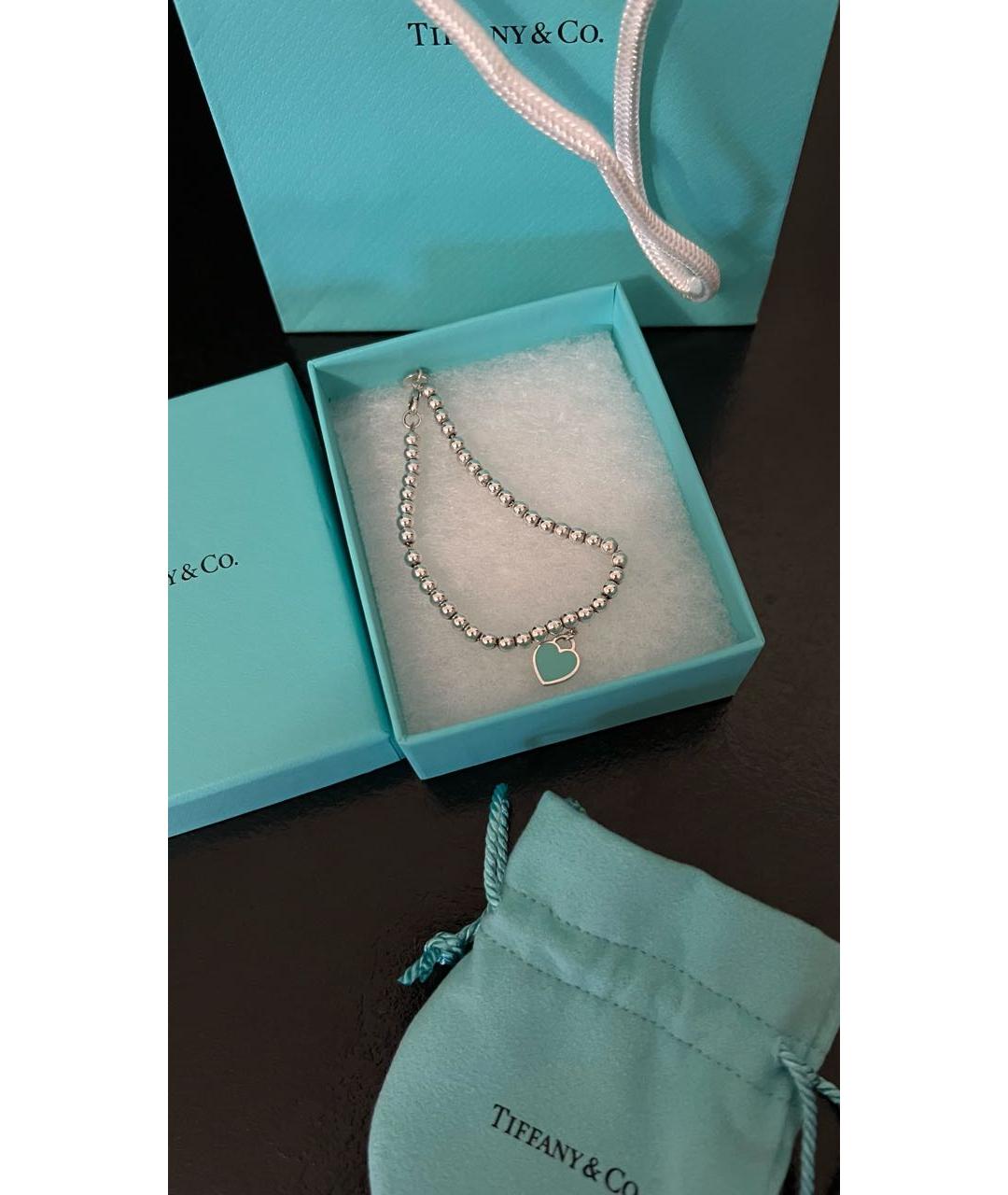 TIFFANY&CO Бирюзовый серебряный браслет, фото 2