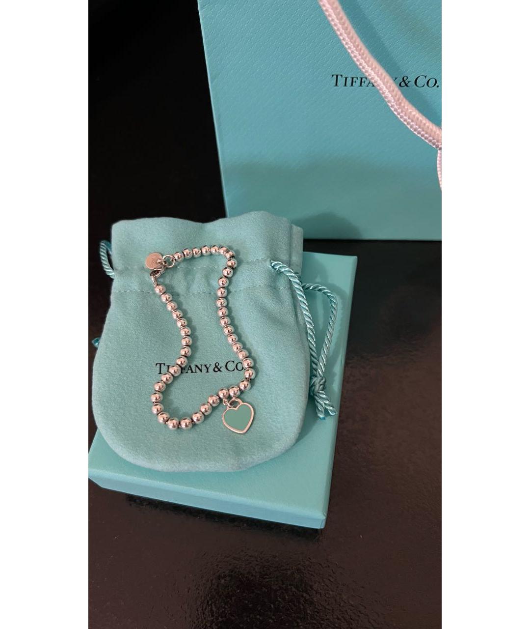 TIFFANY&CO Бирюзовый серебряный браслет, фото 5