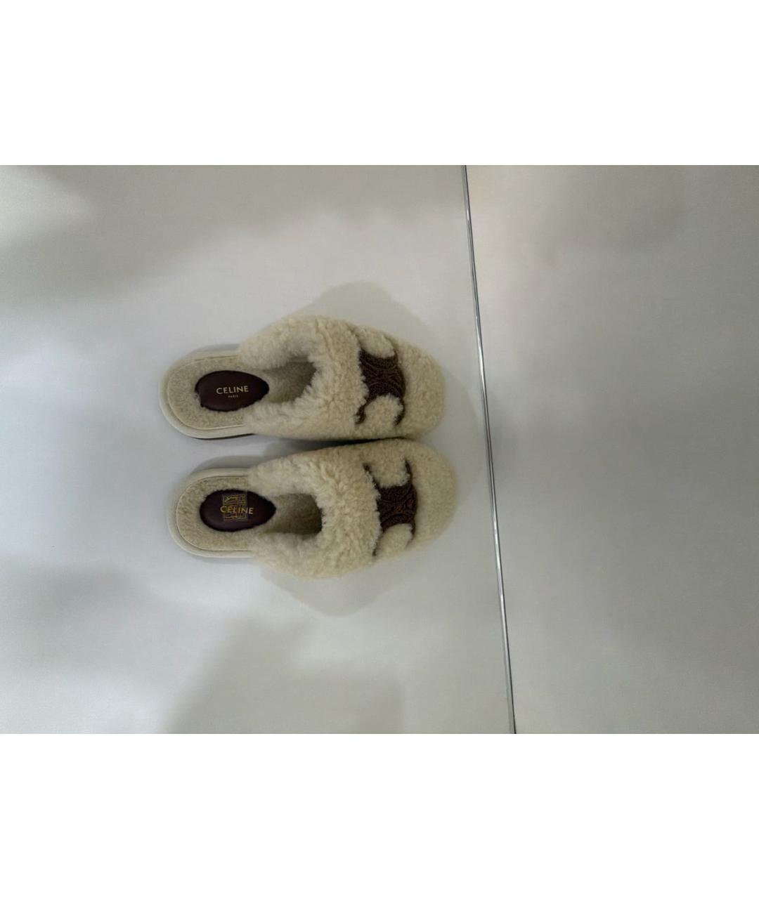 CELINE Бежевые мюли, фото 3