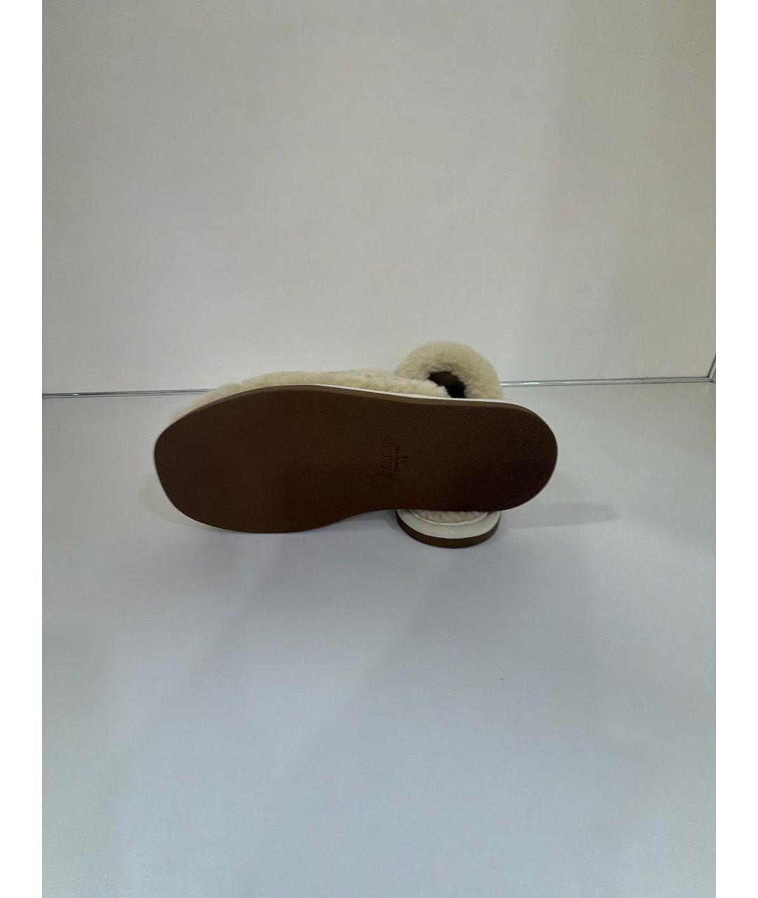CELINE Бежевые мюли, фото 6