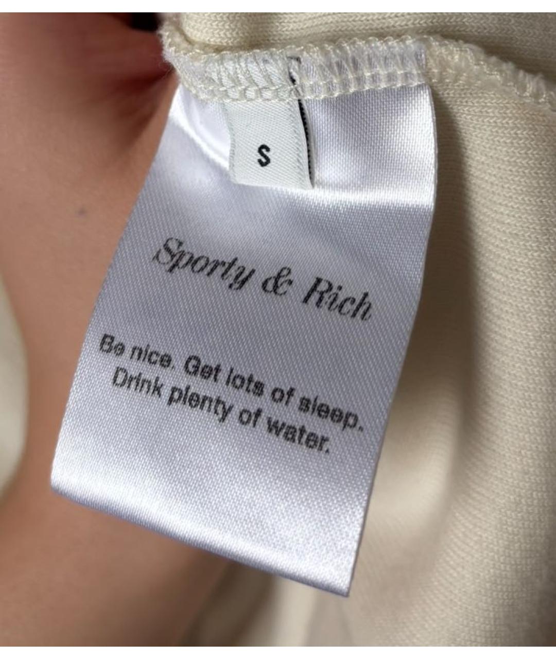 SPORTY AND RICH Бежевый хлопковый джемпер / свитер, фото 4