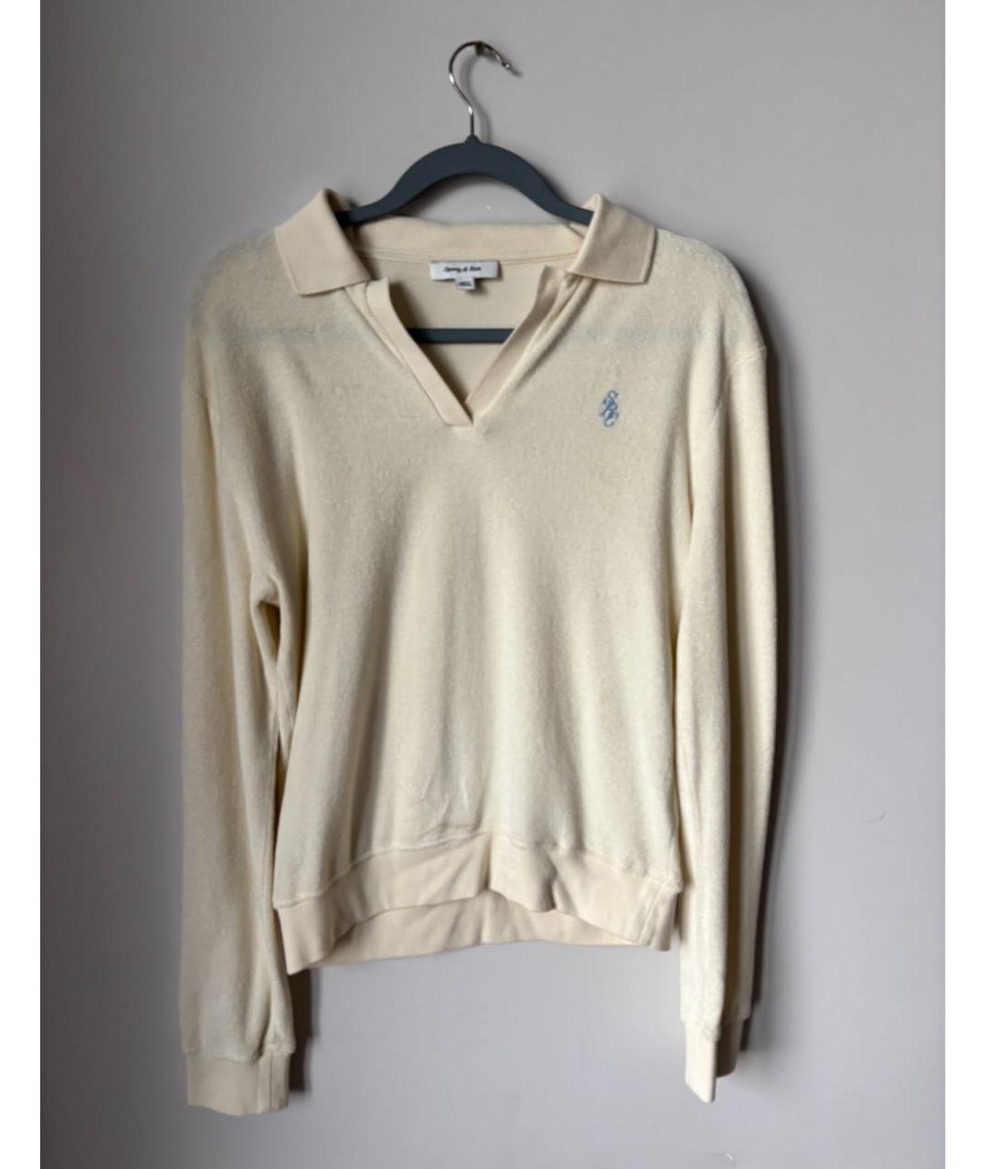 SPORTY AND RICH Бежевый хлопковый джемпер / свитер, фото 6