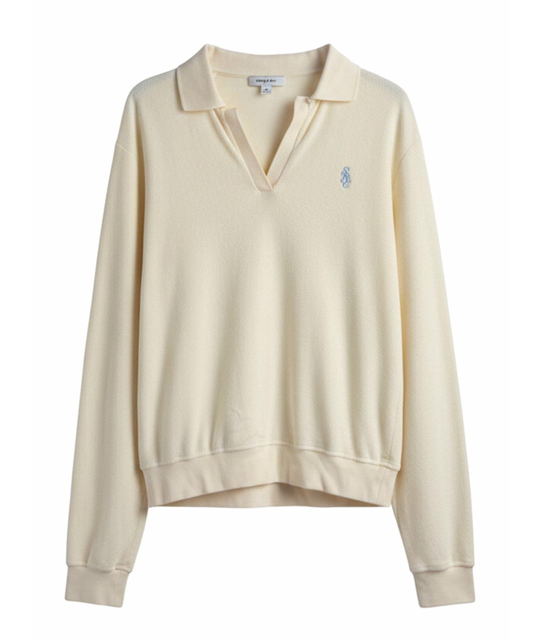 SPORTY AND RICH Бежевый хлопковый джемпер / свитер, фото 1