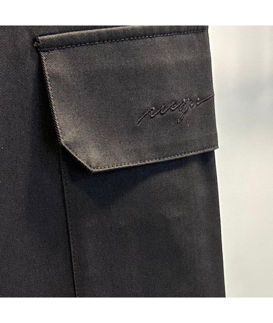 MSGM Коричневые хлопко-эластановые прямые брюки, фото 3