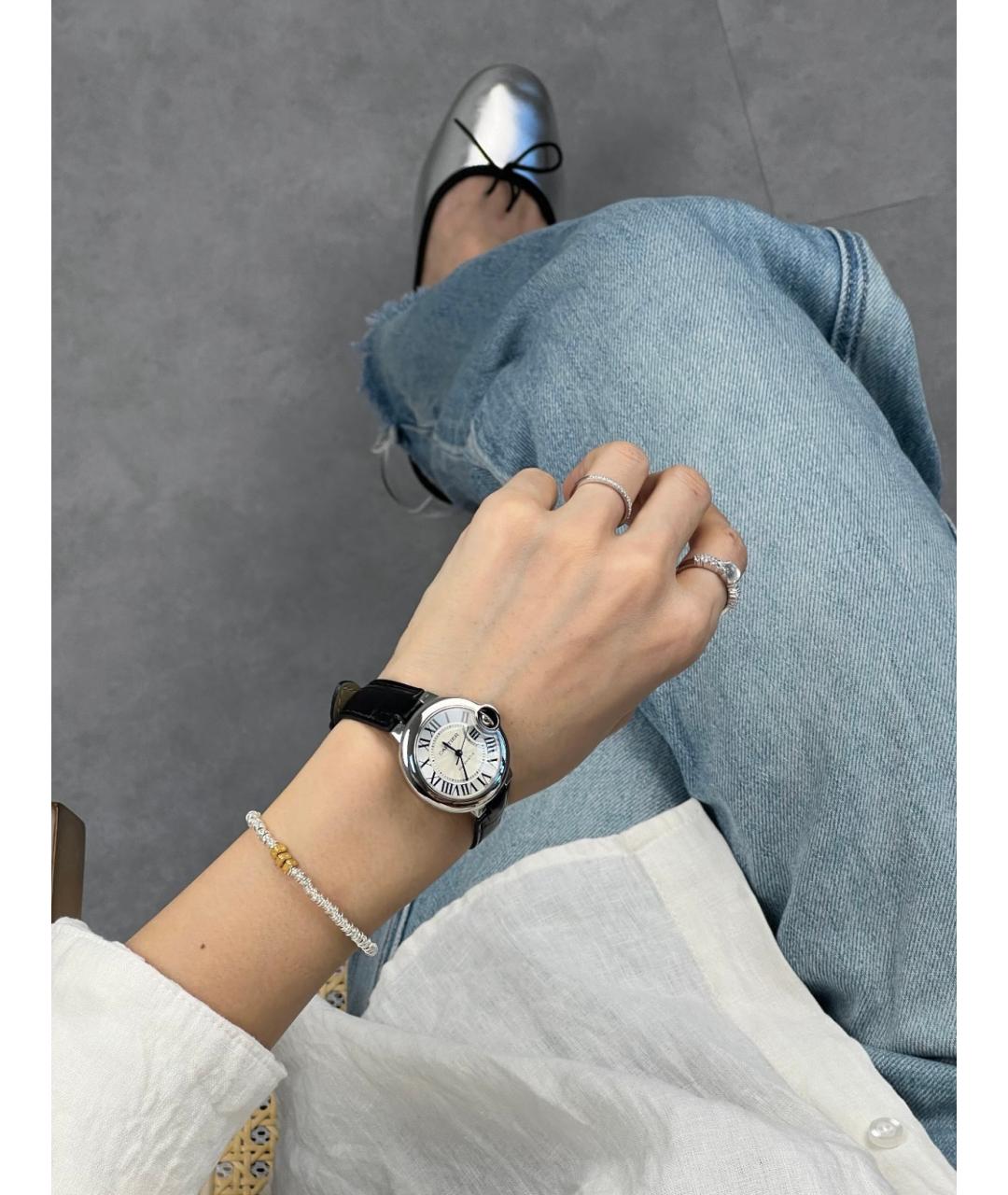 CARTIER Белые металлические часы, фото 8