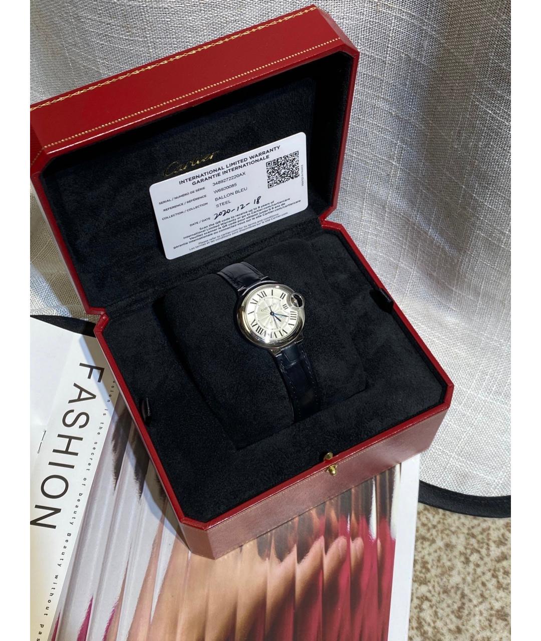 CARTIER Белые металлические часы, фото 10