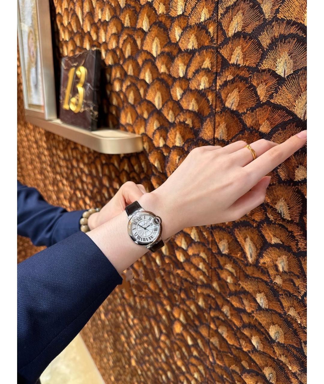 CARTIER Белые металлические часы, фото 7