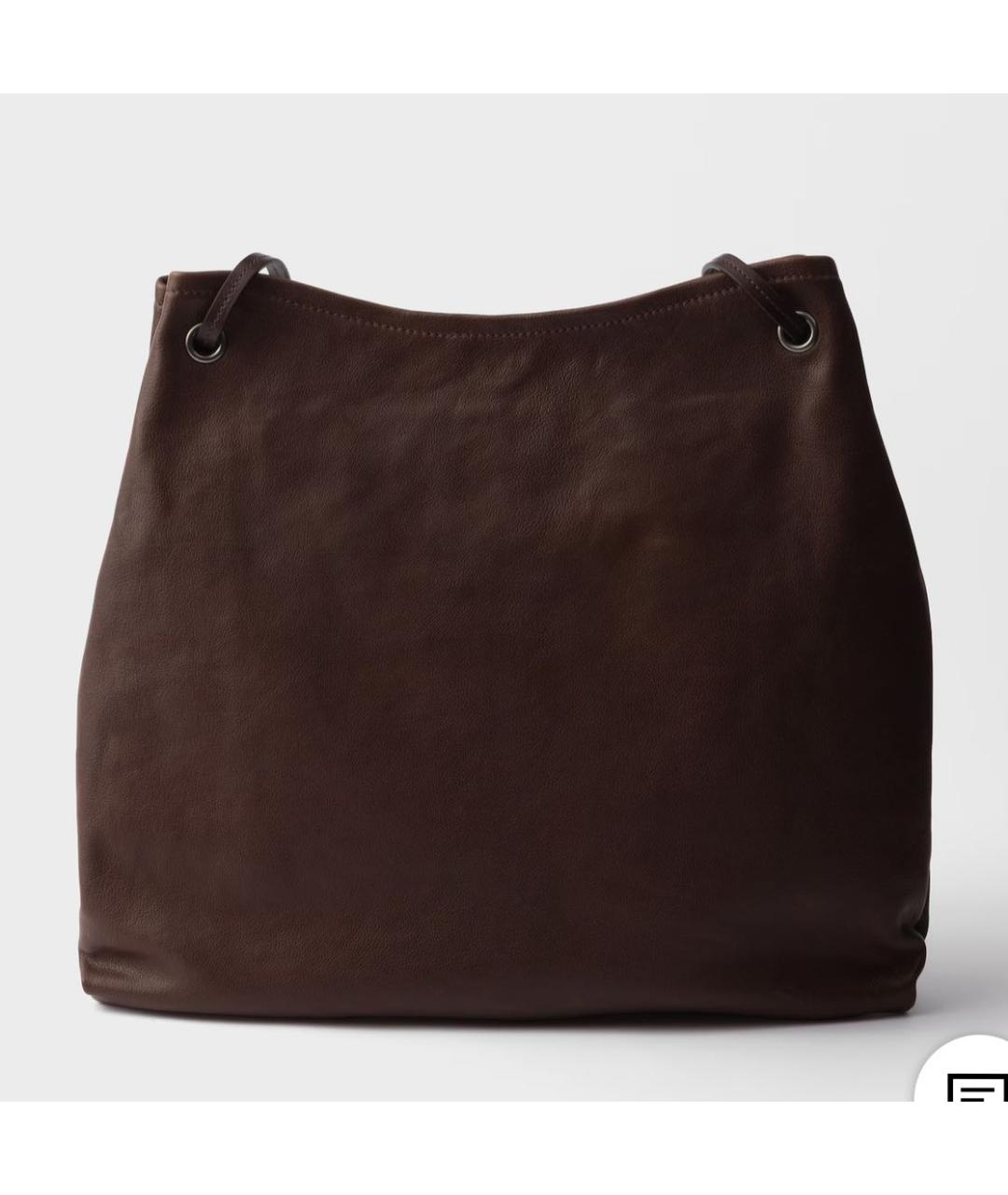 PRADA Коричневая кожаная сумка тоут, фото 2