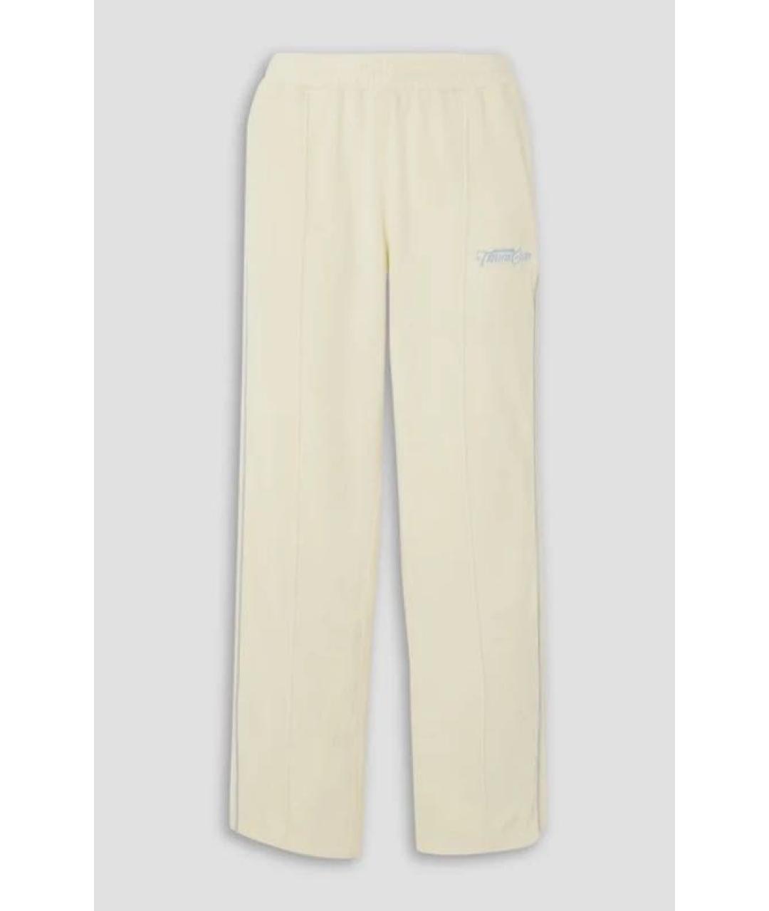 SPORTY AND RICH Бежевые хлопковые прямые брюки, фото 5