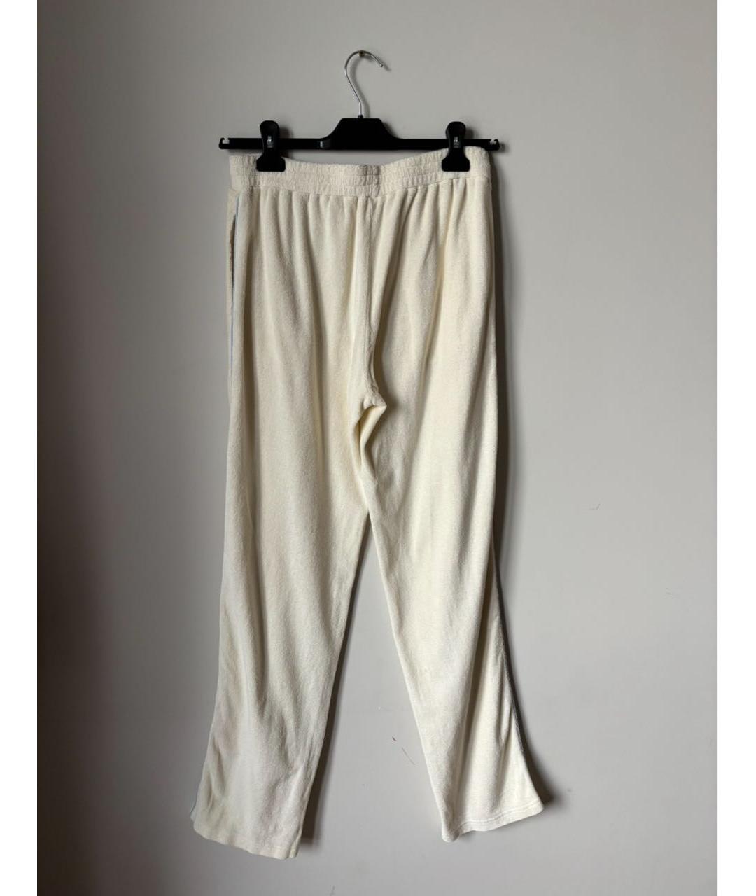 SPORTY AND RICH Бежевые хлопковые прямые брюки, фото 2