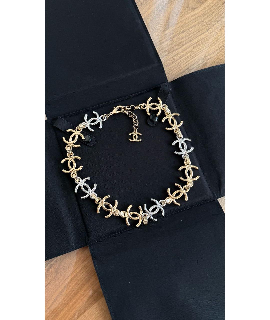 CHANEL Золотое металлическое колье, фото 5