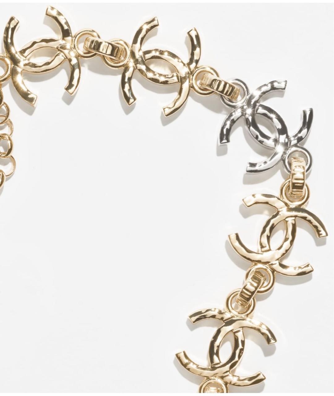 CHANEL Золотое металлическое колье, фото 3