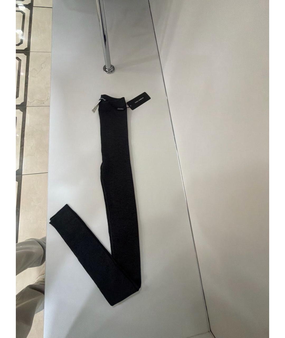 DOLCE&GABBANA Антрацитовые шерстяные леггинсы и велосипедки, фото 2