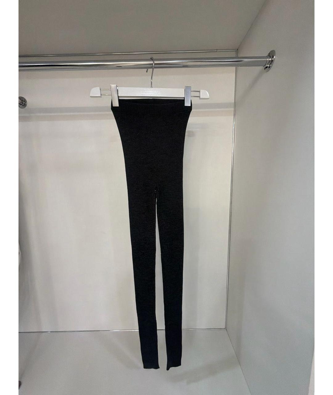 DOLCE&GABBANA Антрацитовые шерстяные леггинсы и велосипедки, фото 5