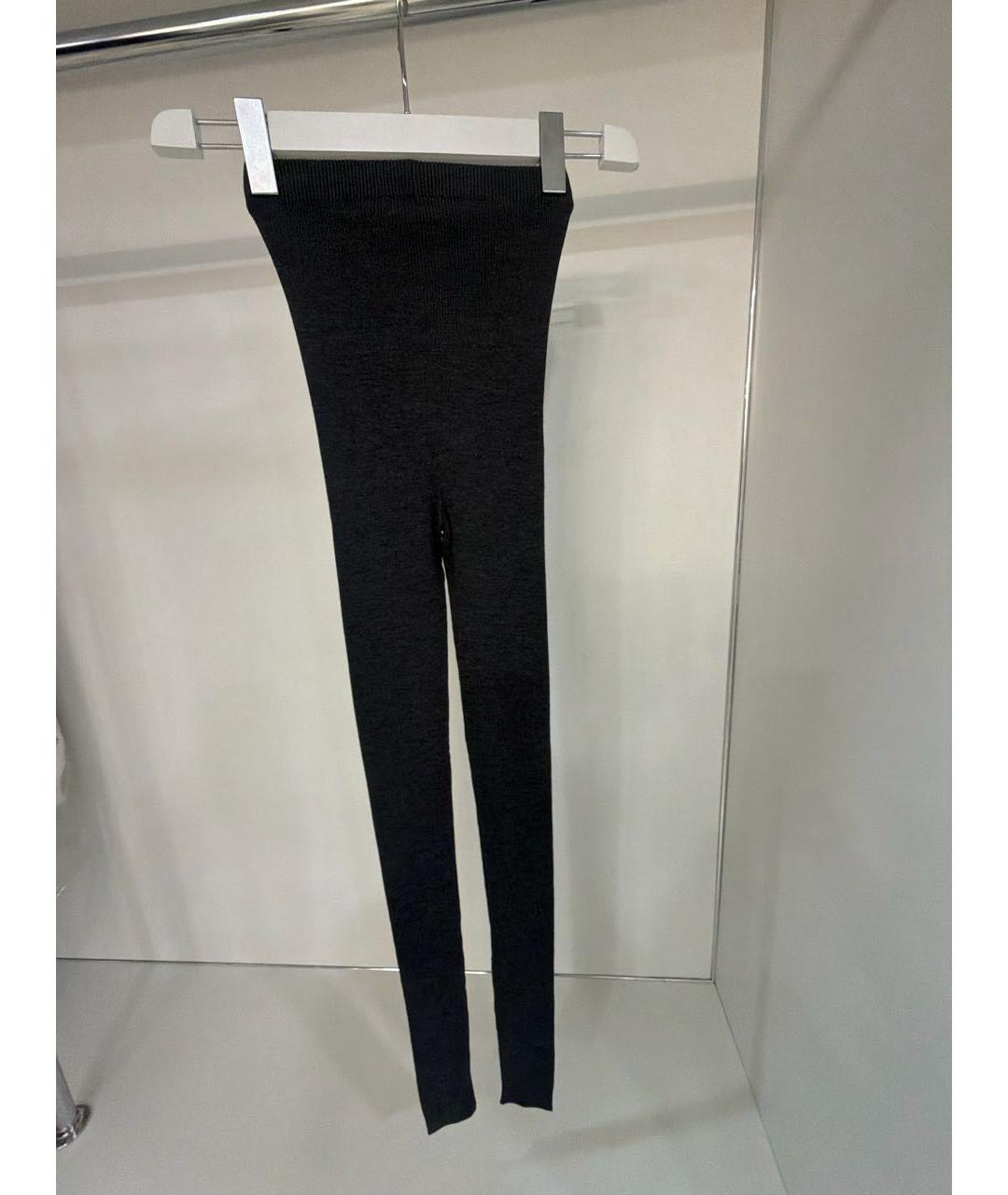 DOLCE&GABBANA Антрацитовые шерстяные леггинсы и велосипедки, фото 3