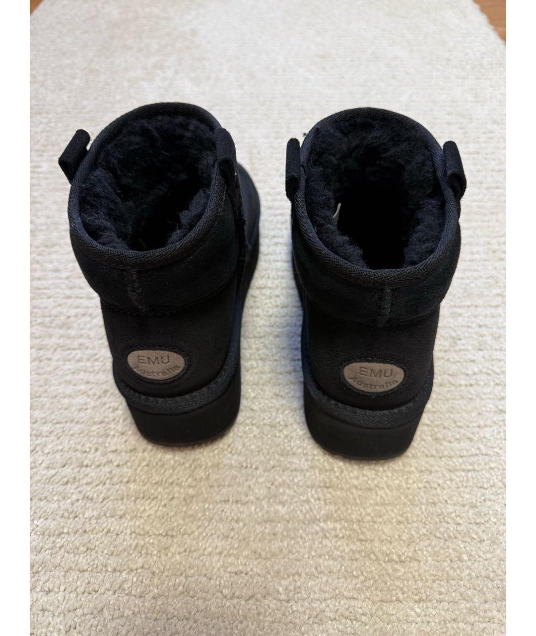 EMU Черные замшевые полусапоги, фото 4