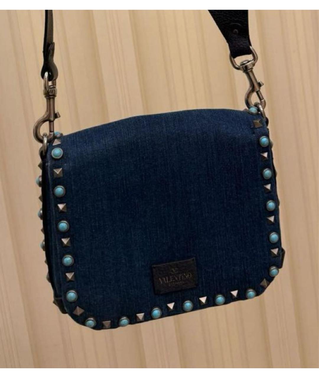 VALENTINO Синяя деним сумка через плечо, фото 3