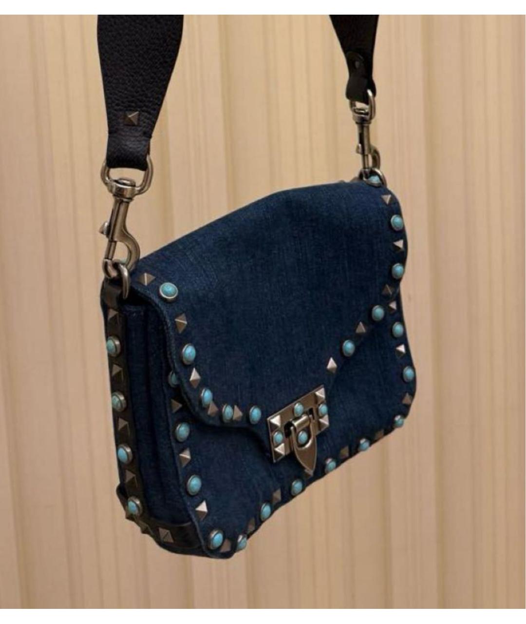 VALENTINO Синяя деним сумка через плечо, фото 2